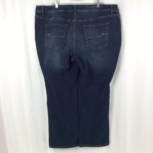Maurices Women’s Jeans Size 22W Short Bootcut Mid Rise Dark Wash Blue Denim